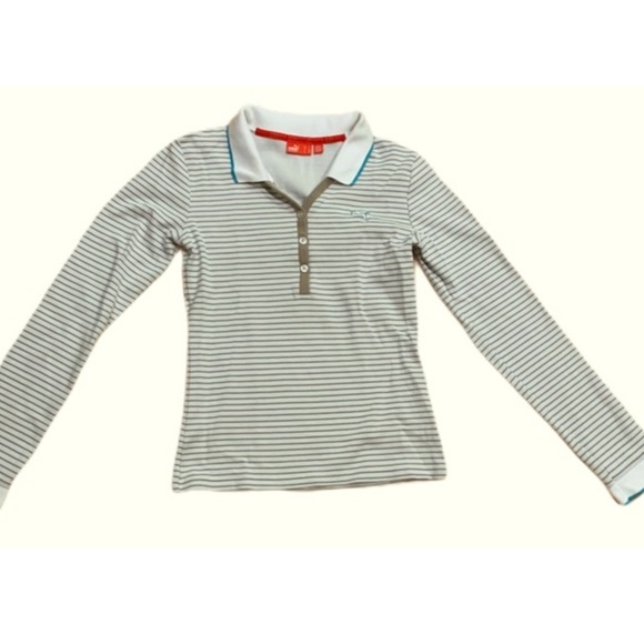 Puma Polo Women long sleeves Polo knit top vintage Size S - Picture 3 of 9